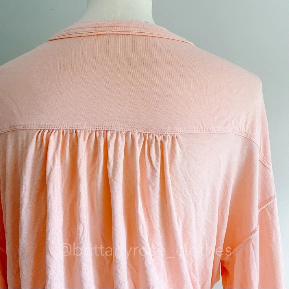 FREE PEOPLE That’s A Wrap Pink Kimono Bell Sleeve Top - Picture 5 of 6